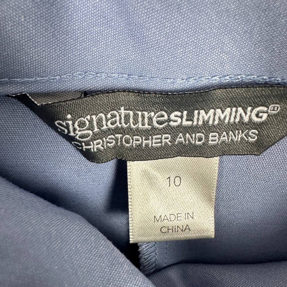 Christopher & Banks Women's 10 Capri Pants Blue Signature Slimming Mid-Rise New - Picture 4 of 8